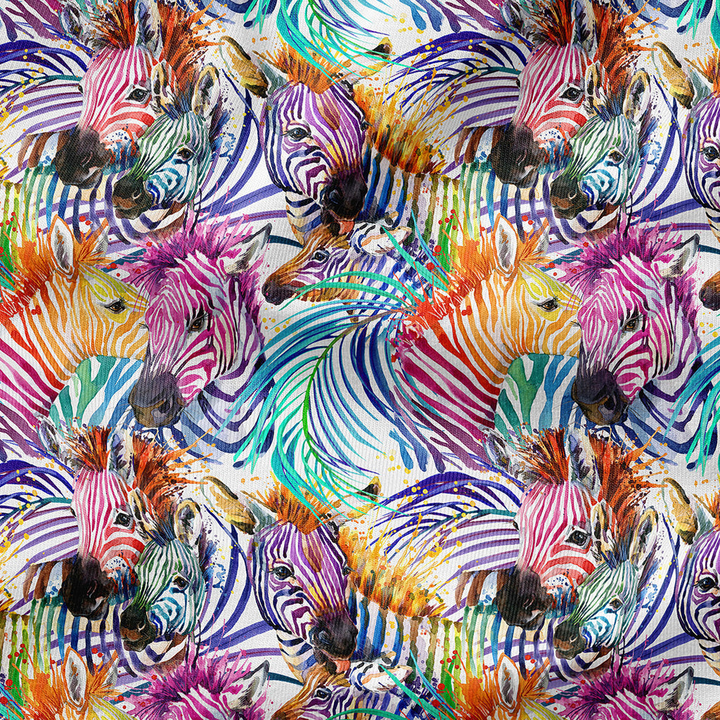 Colourful Zebra Fabric