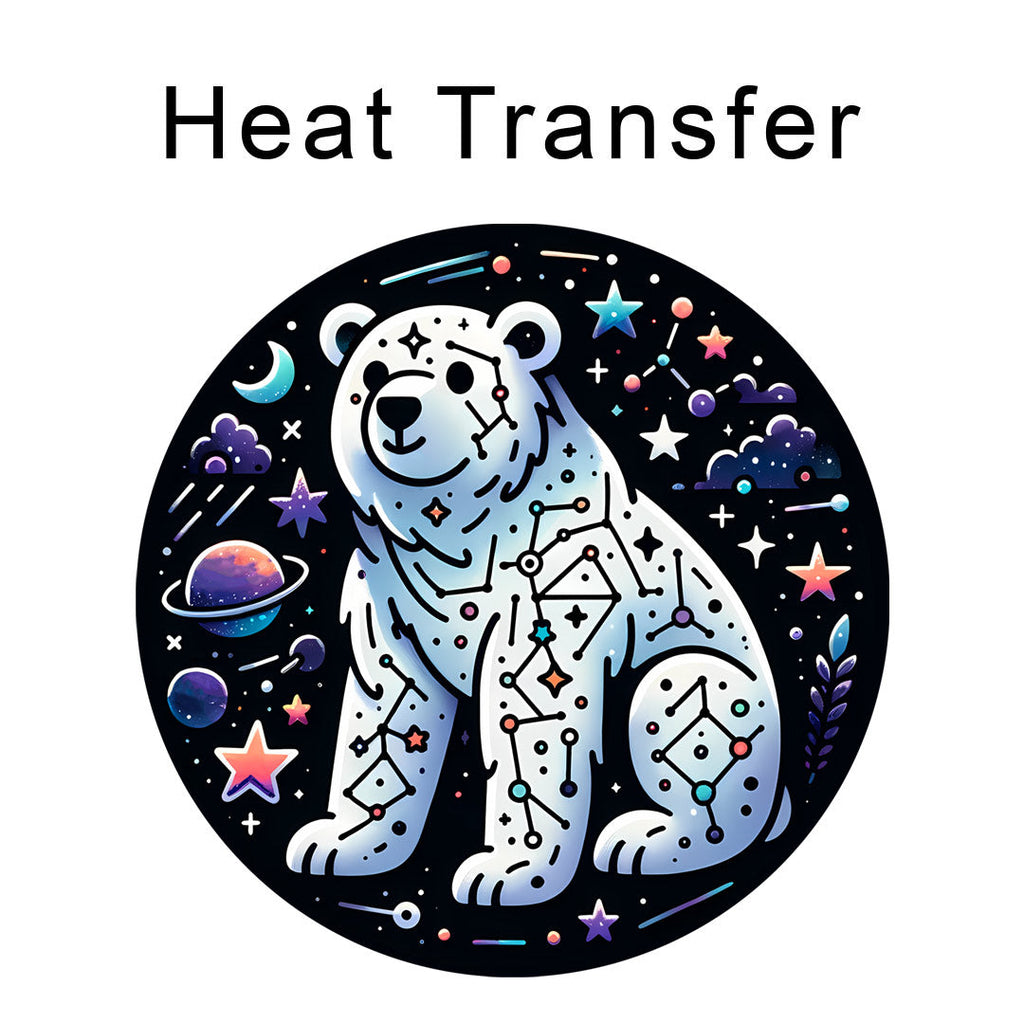 Constellation Bear Iron on Fabric Heat Transfer DTF-128
