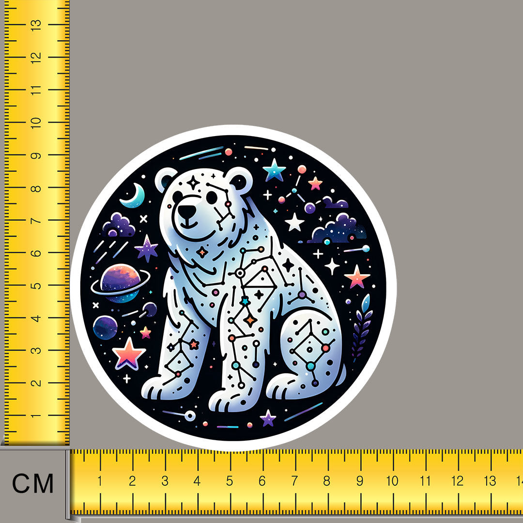 Constellation Bear White Outlines Iron on Fabric Heat Transfer DTF-129
