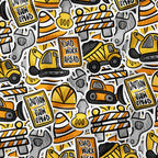 Construction Sketchy Mashup Fabric