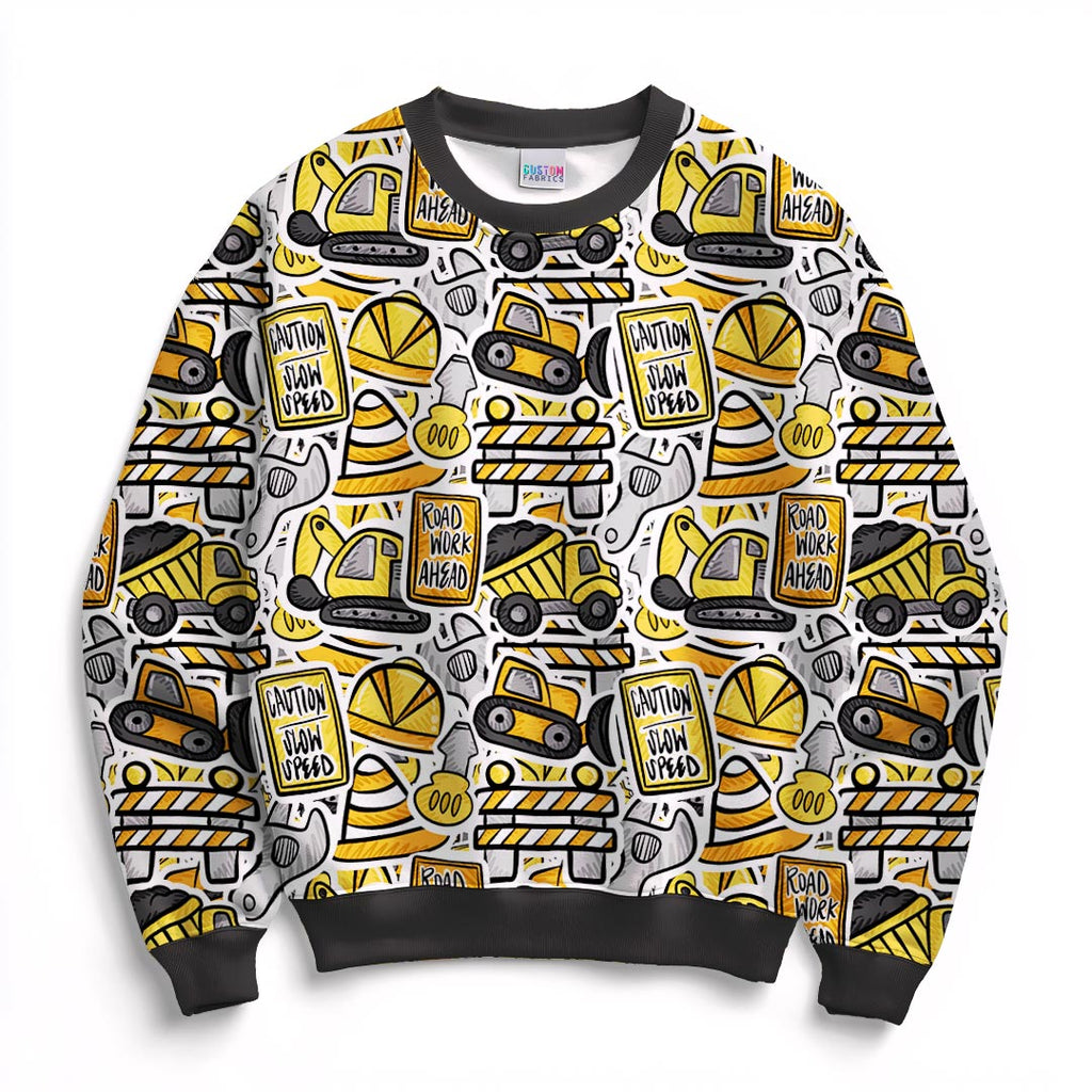 Construction Sketchy Mashup Fabric
