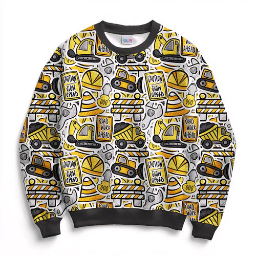 Construction Sketchy Mashup Fabric