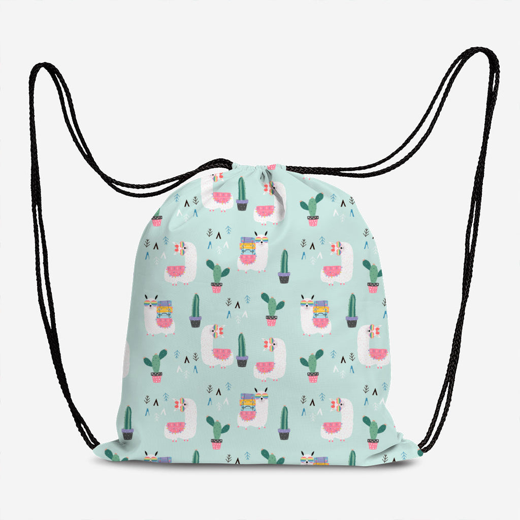 Cool Llamas Mint Fabric