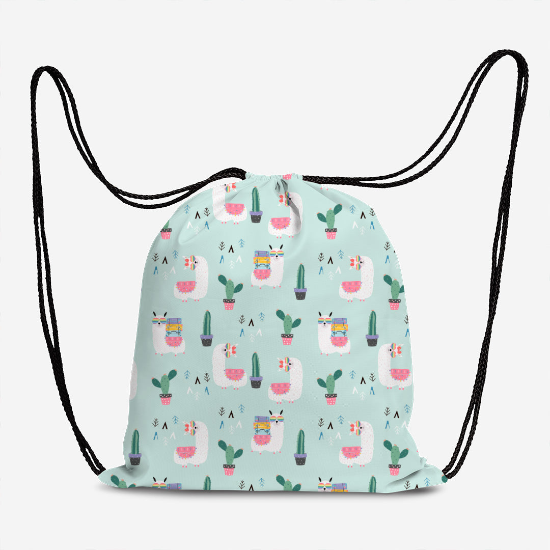 Cool Llamas Mint Fabric