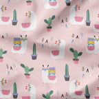 Cool Llamas Pink Fabric