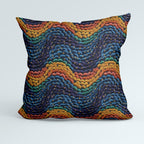 Rainbow Waves Embroidery Fabric