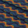 Rainbow Waves Embroidery Fabric