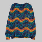 Rainbow Waves Embroidery Fabric