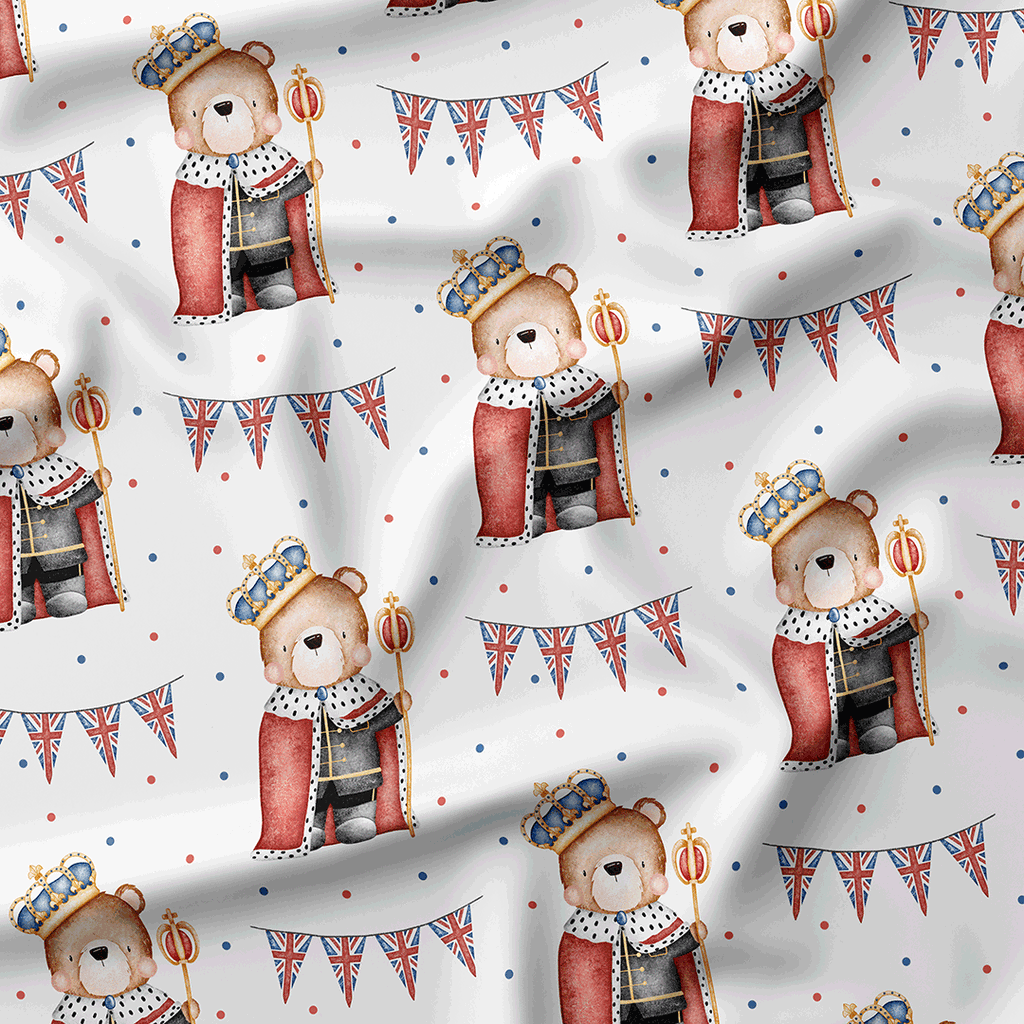 Coronation Bear Fabric