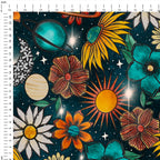 Cosmic Floral Fabric