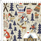 Cosy Winter Beige Fabric