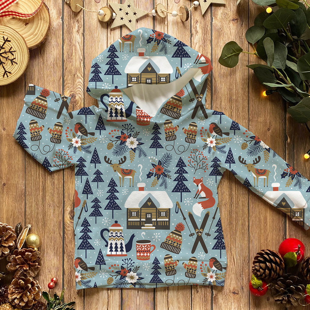 Cosy Winter Blue Fabric