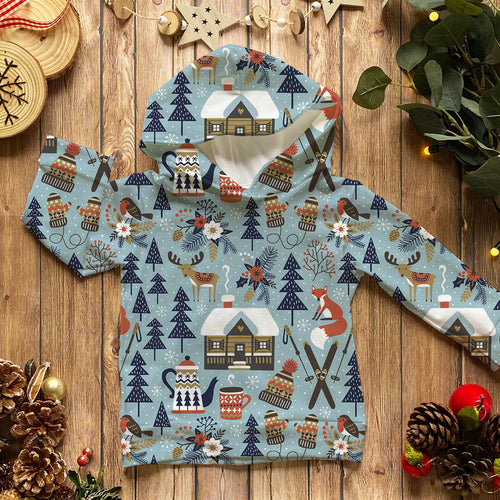 Cosy Winter Blue Fabric