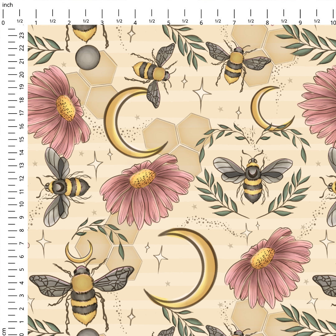 Cottagecore Bees Fabric