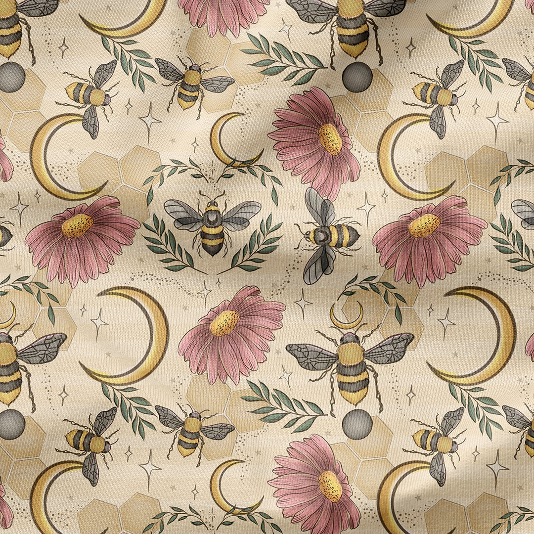 Cottagecore Bees Fabric
