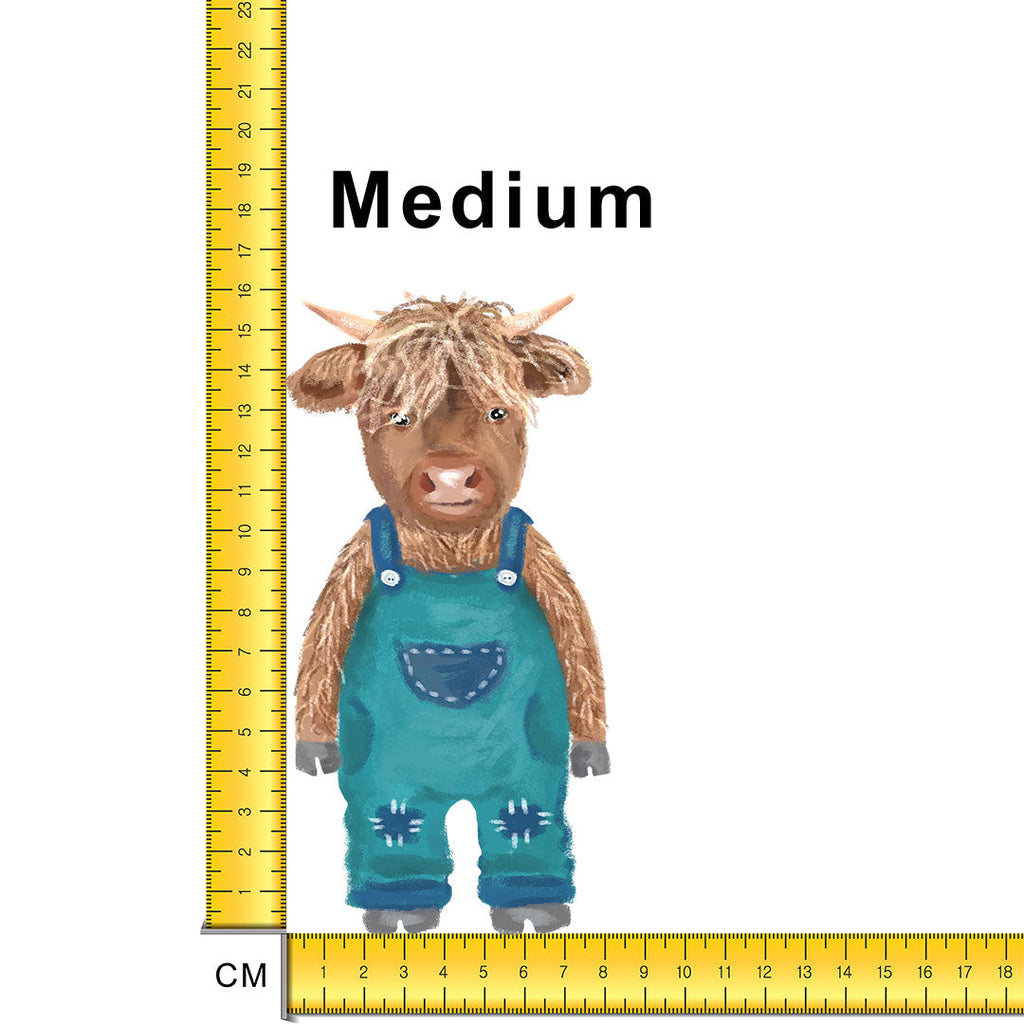 Cute Cow Blue Iron on fabric heat transfer DTF-49