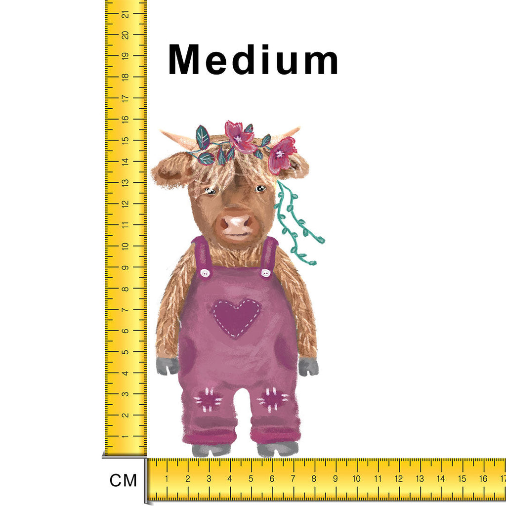 Cute Cow Pink Iron on fabric heat transfer DTF-48