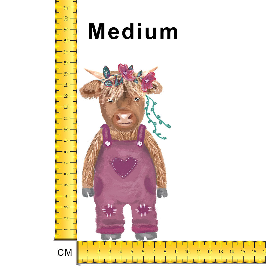 Cute Cow Pink Iron on fabric heat transfer DTF-48