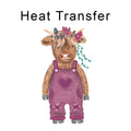 Cute Cow Pink Iron on fabric heat transfer DTF-48