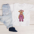 Cute Cow Pink Iron on fabric heat transfer DTF-48