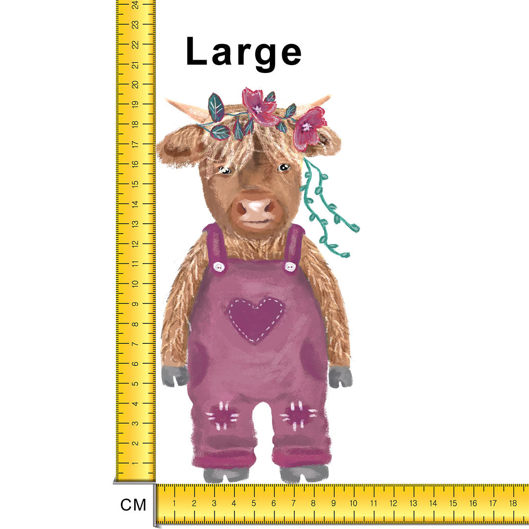 Cute Cow Pink Iron on fabric heat transfer DTF-48