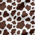 Cow Print Brown Fabric
