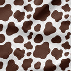 Cow Print Brown Fabric