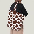 Cow Print Brown Fabric