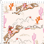 Pink Wild West - Cowgirls Fabric