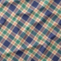 Cream and Blue Plaid Fabric 1461