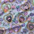 Cat Paws Tattoo Hearts Fabric
