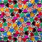 Rainbow Lovehearts Fabric