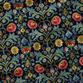 Crewel Embroidery Black Fabric