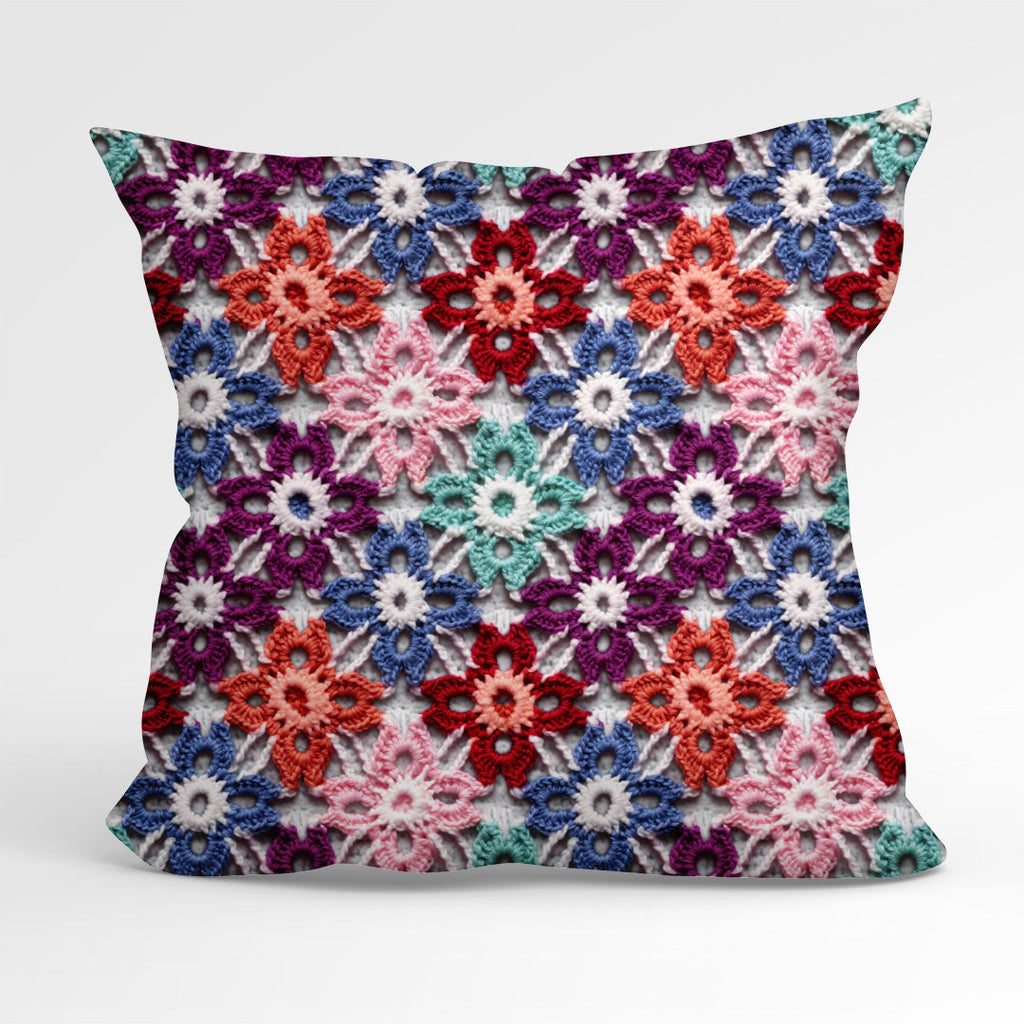 Crochet Flowers Fabric