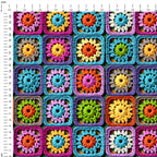 Crochet Granny Squares Fabric