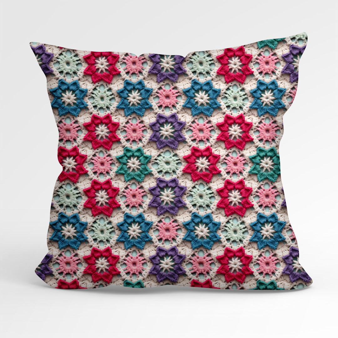 Crochet Snowflakes Fabric