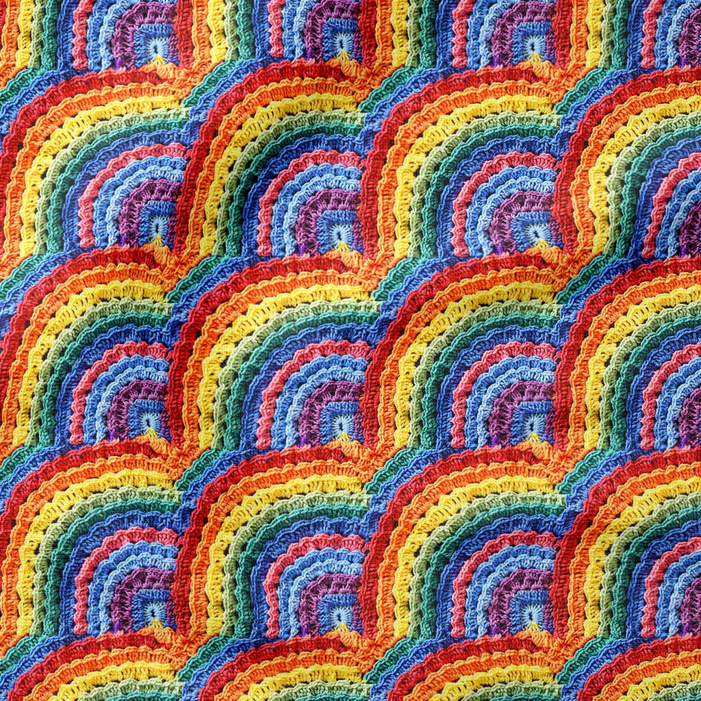Crochet Rainbows Fabric