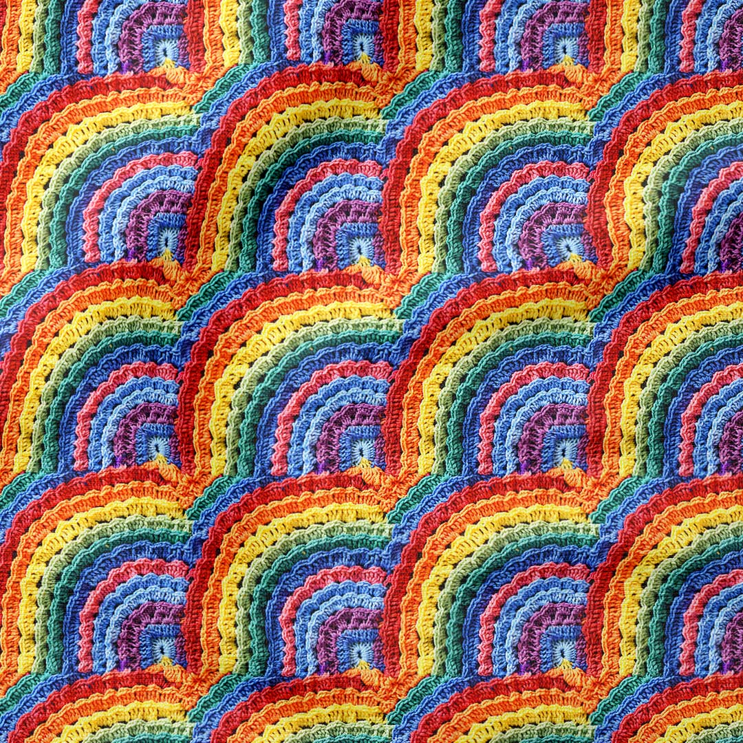 Crochet Rainbows Fabric