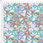 Cute Mermaids Shells Fabric