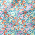 Cute Mermaids Shells Fabric