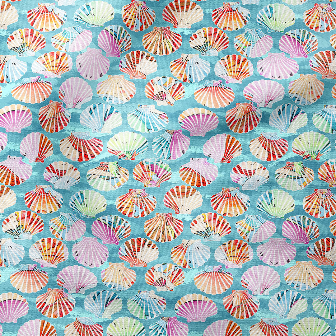 Cute Mermaids Shells Fabric