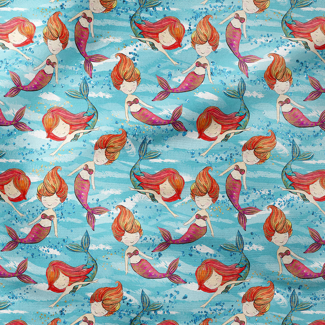 Cute Mermaids Fabric