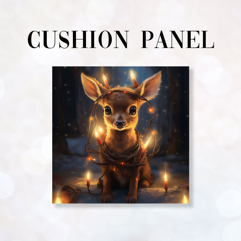 CUSHION Fabric Panel Cute Baby Reindeer CP-1240