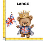 Cute Coronation Bear Crown Iron on Fabric Heat Transfer DTF-114