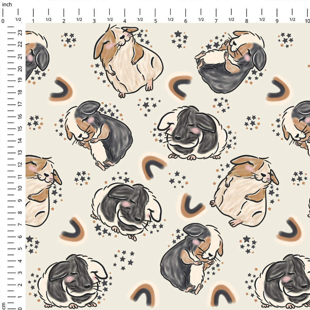 Cute Guinea Pigs Fabric