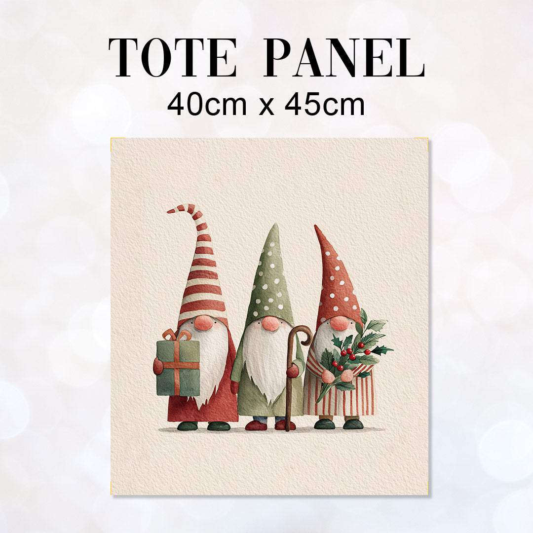 TOTE Panel Cute Gnomes On Beige TP-832
