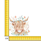 Cute Highland Cow Iron on Fabric Heat Transfer DTF-133