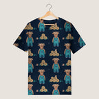 Cute Cows Blue Fabric