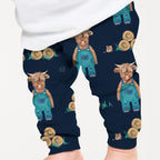 Cute Cows Blue Fabric