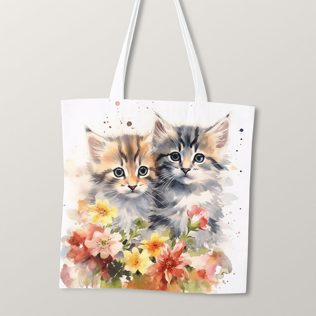 TOTE Cute Kittens 2 Fabric Bag Panel